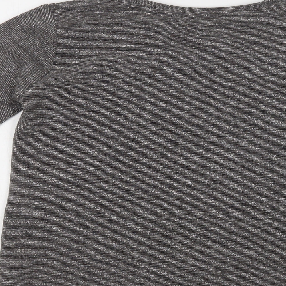 Primark Girls Grey  Polyester Basic Blouse Size 11-12 Years Crew Neck  - Unicorn