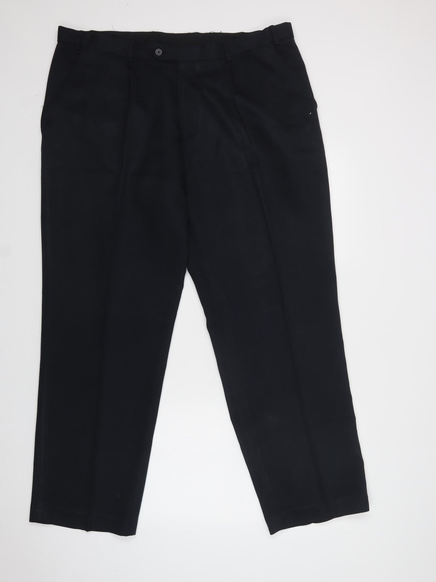Taylor & Wright Mens Blue  Polyester Dress Pants Trousers Size 42 L31 in Regular Button