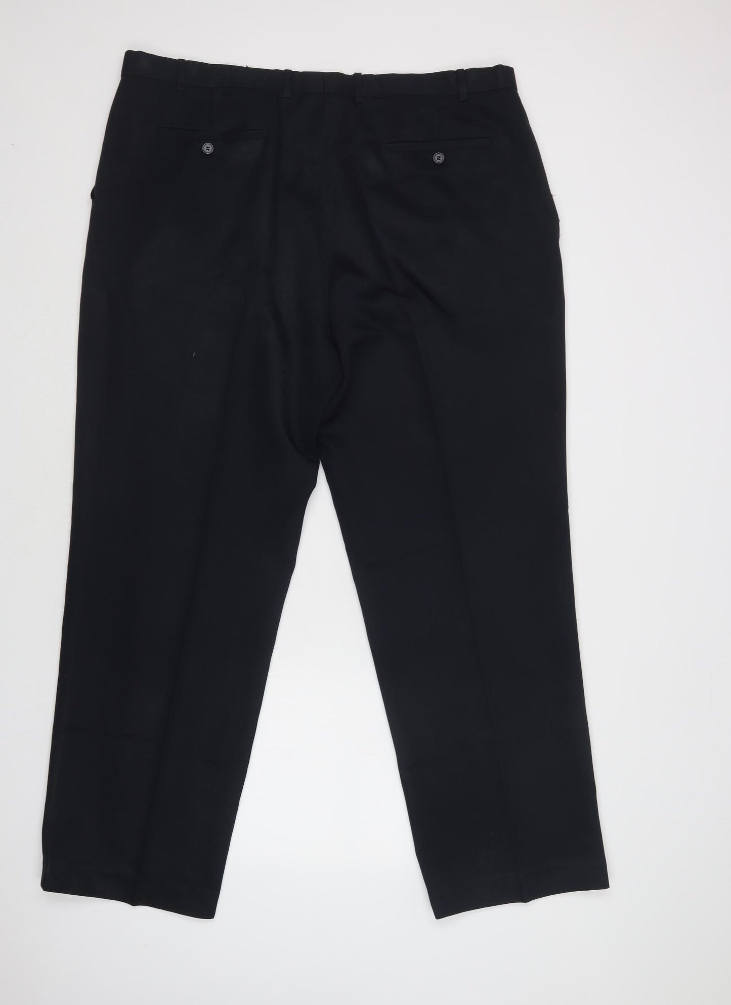 Taylor & Wright Mens Blue  Polyester Dress Pants Trousers Size 42 L31 in Regular Button