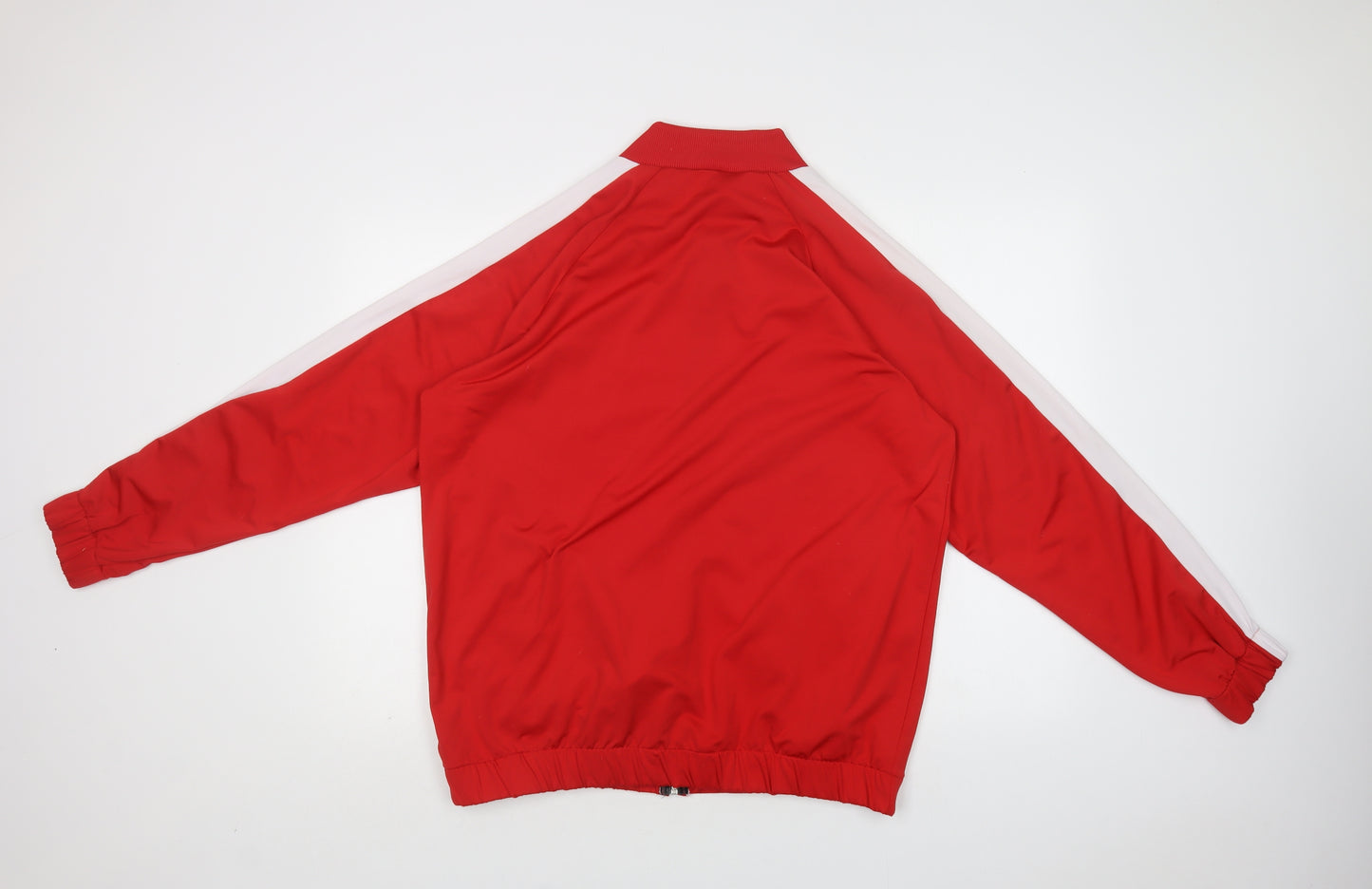 Boohoo Man Mens Red  Polyester Full Zip Sweatshirt Size XL