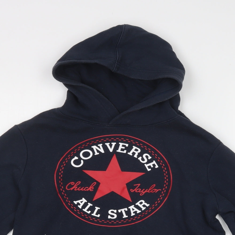 Converse Boys Blue  Cotton Pullover Hoodie Size 10-11 Years