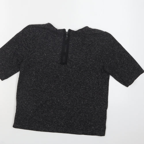 Topshop Womens Grey Crew Neck  Polyester Pullover Jumper Size 8