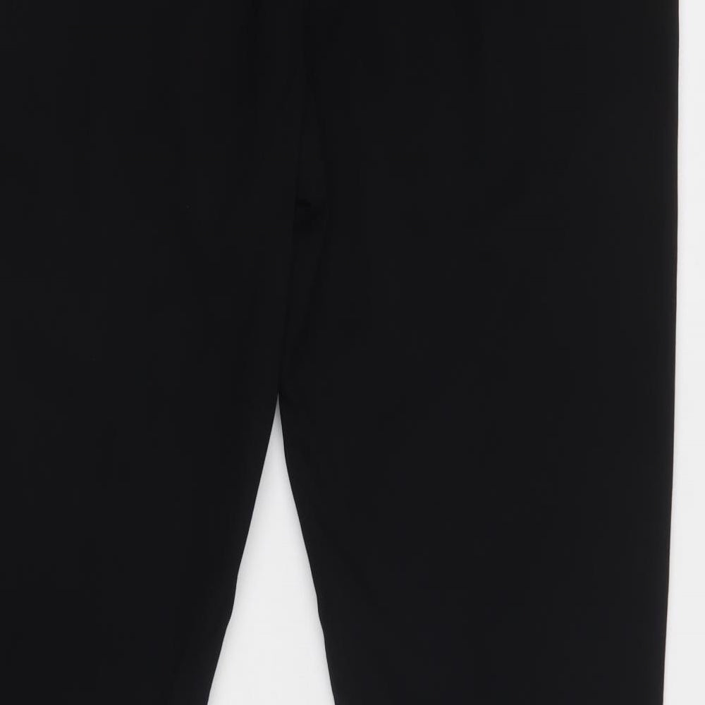 H&M Womens Black  Polyester Jogger Trousers Size L L30 in Regular Drawstring