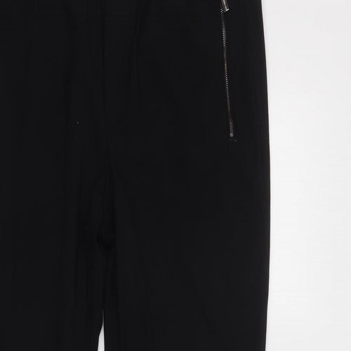 H&M Womens Black  Polyester Jegging Trousers Size L L30 in Regular Drawstring