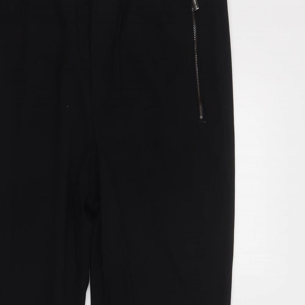 H&M Womens Black  Polyester Jegging Trousers Size L L30 in Regular Drawstring