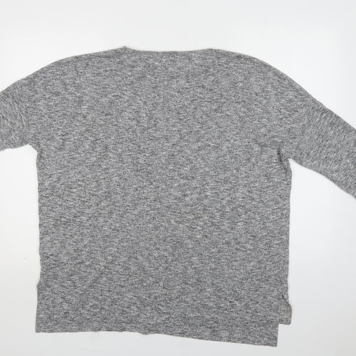 New Look Womens Grey Crew Neck  Polyester Pullover Jumper Size M