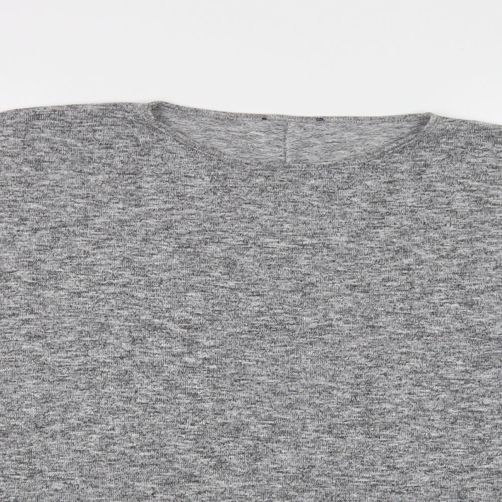New Look Womens Grey Crew Neck  Polyester Pullover Jumper Size M