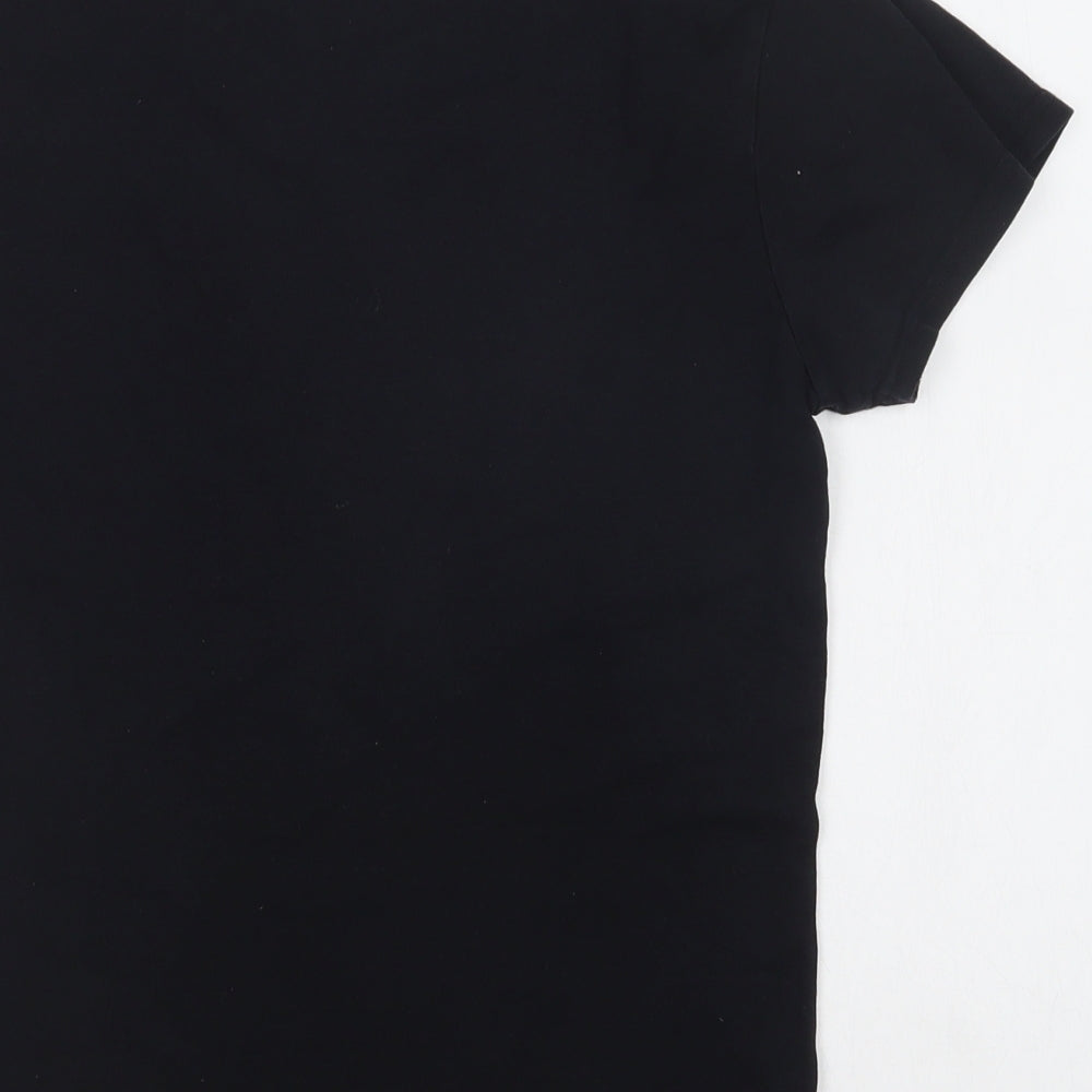 Billabong Womens Black  Cotton Basic T-Shirt Size 10 Crew Neck