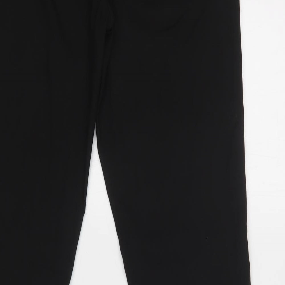 Topman Mens Black  Polyester Dress Pants Trousers Size 34 L32 in Regular Hook & Loop