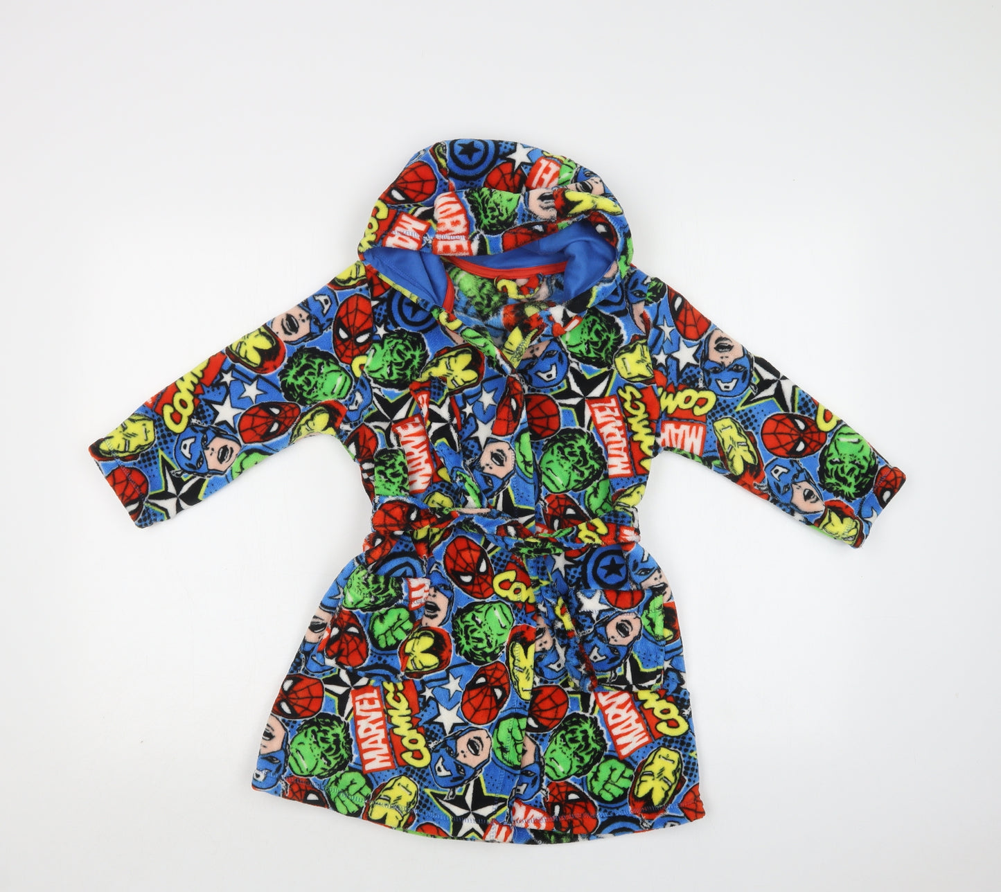 George Boys Multicoloured Geometric Polyester  Robe Size 4-5 Years   - Marvel