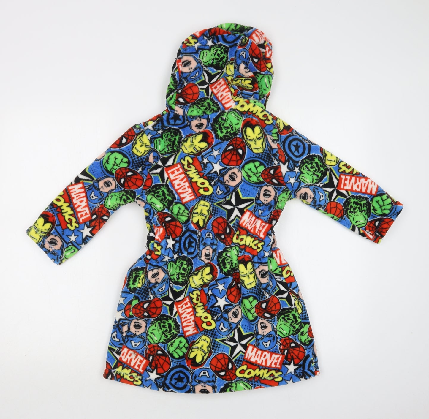 George Boys Multicoloured Geometric Polyester  Robe Size 4-5 Years   - Marvel