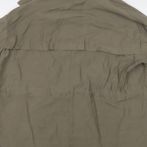 Primark Womens Green   Overcoat Coat Size 12  Drawstring