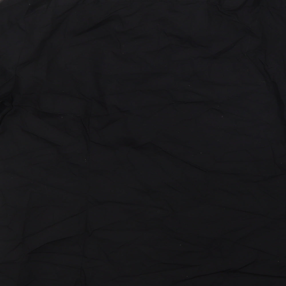 River Island Mens Black  Cotton  Dress Shirt Size XL Collared Button