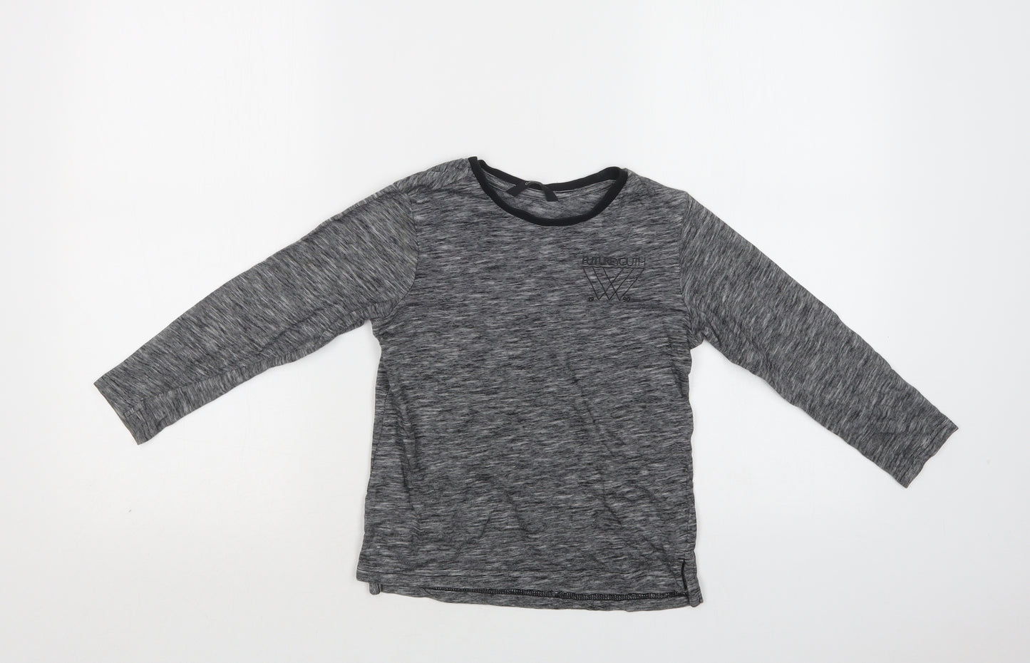 George Boys Grey  Cotton Basic T-Shirt Size 6-7 Years Crew Neck