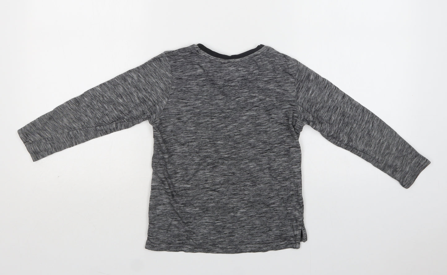 George Boys Grey  Cotton Basic T-Shirt Size 6-7 Years Crew Neck