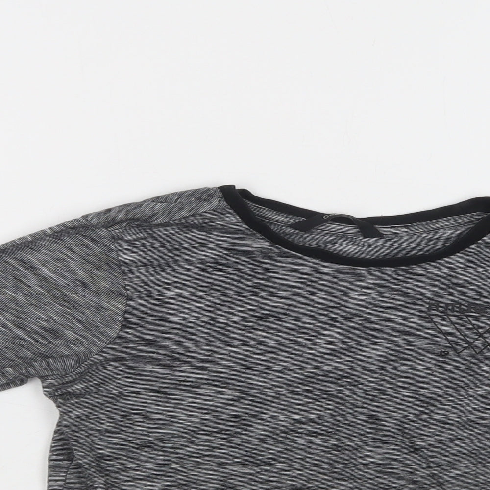 George Boys Grey  Cotton Basic T-Shirt Size 6-7 Years Crew Neck