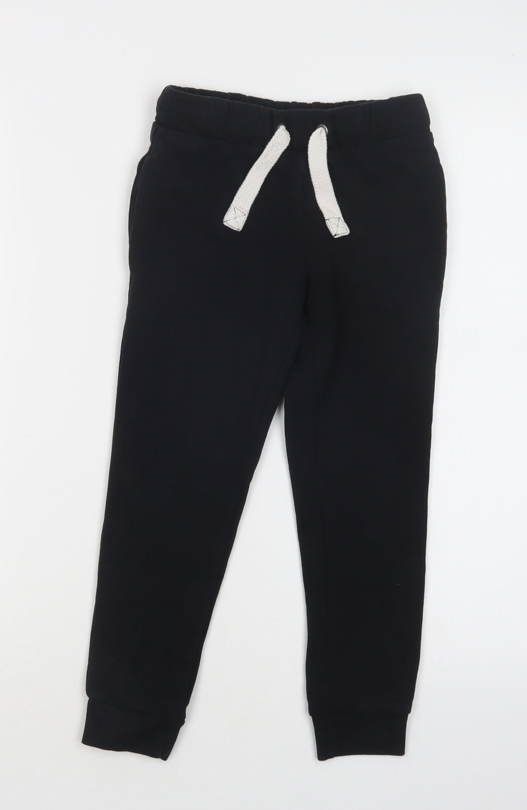 NEXT Girls Black  Cotton Jogger Trousers Size 6 Years  Regular Drawstring