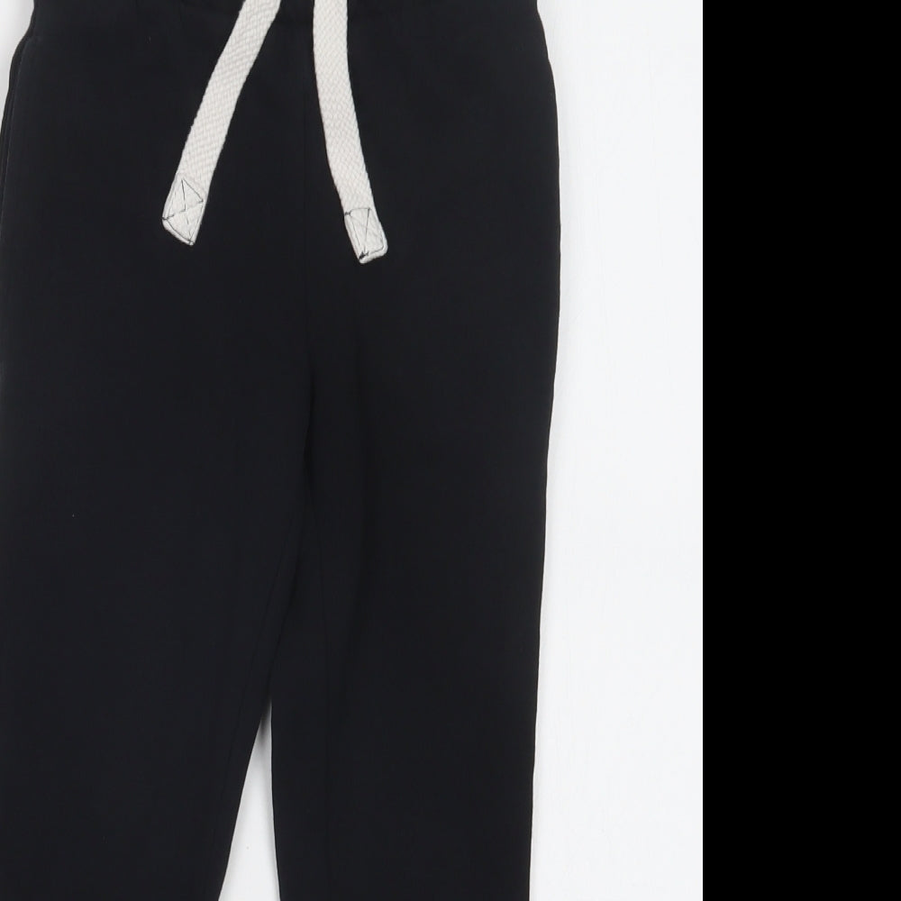 NEXT Girls Black  Cotton Jogger Trousers Size 6 Years  Regular Drawstring