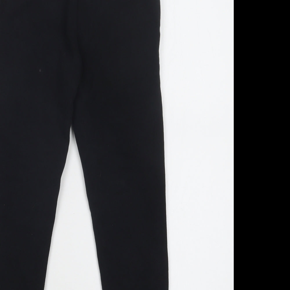 NEXT Girls Black  Cotton Jogger Trousers Size 6 Years  Regular Drawstring
