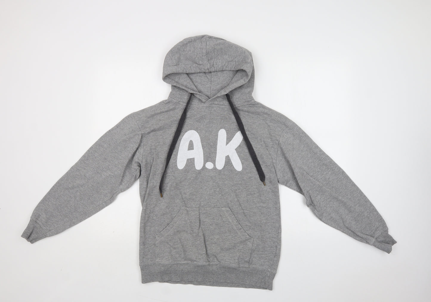 Premium Men Mens Grey  Cotton Pullover Hoodie Size S