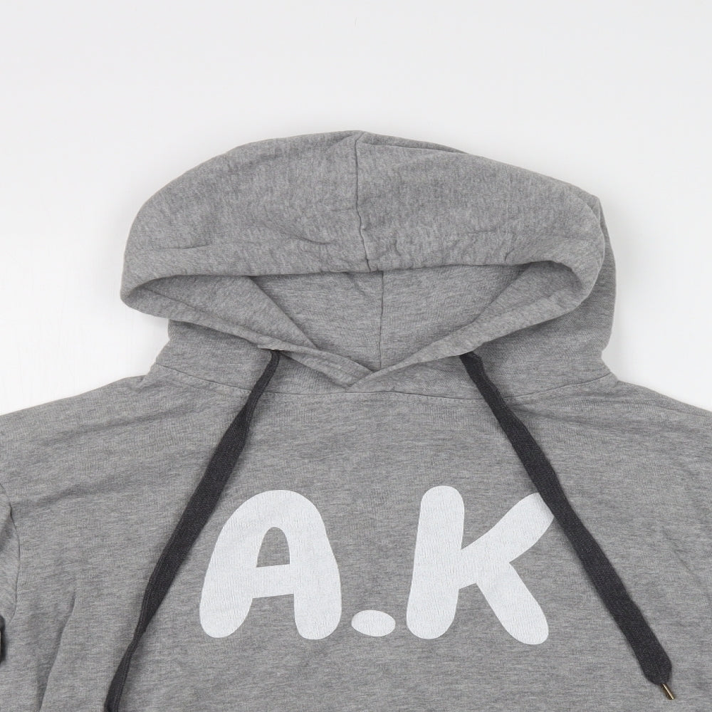 Premium Men Mens Grey  Cotton Pullover Hoodie Size S