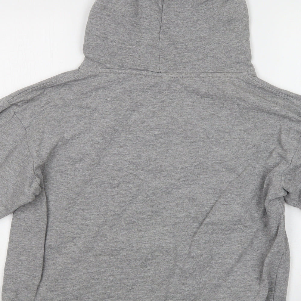 Premium Men Mens Grey  Cotton Pullover Hoodie Size S