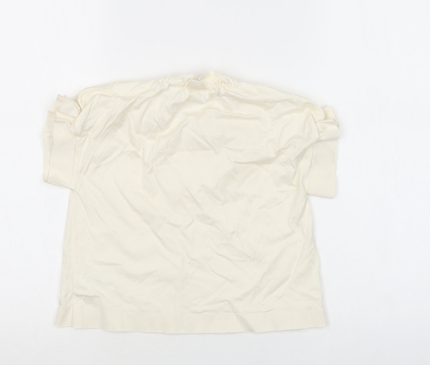 COS Girls Ivory  Cotton Basic Blouse Size 5-6 Years V-Neck