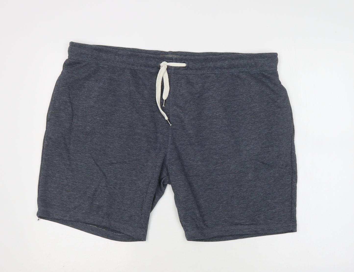 Primark Mens Blue  Polyester Sweat Shorts Size 2XL L9 in Regular Drawstring