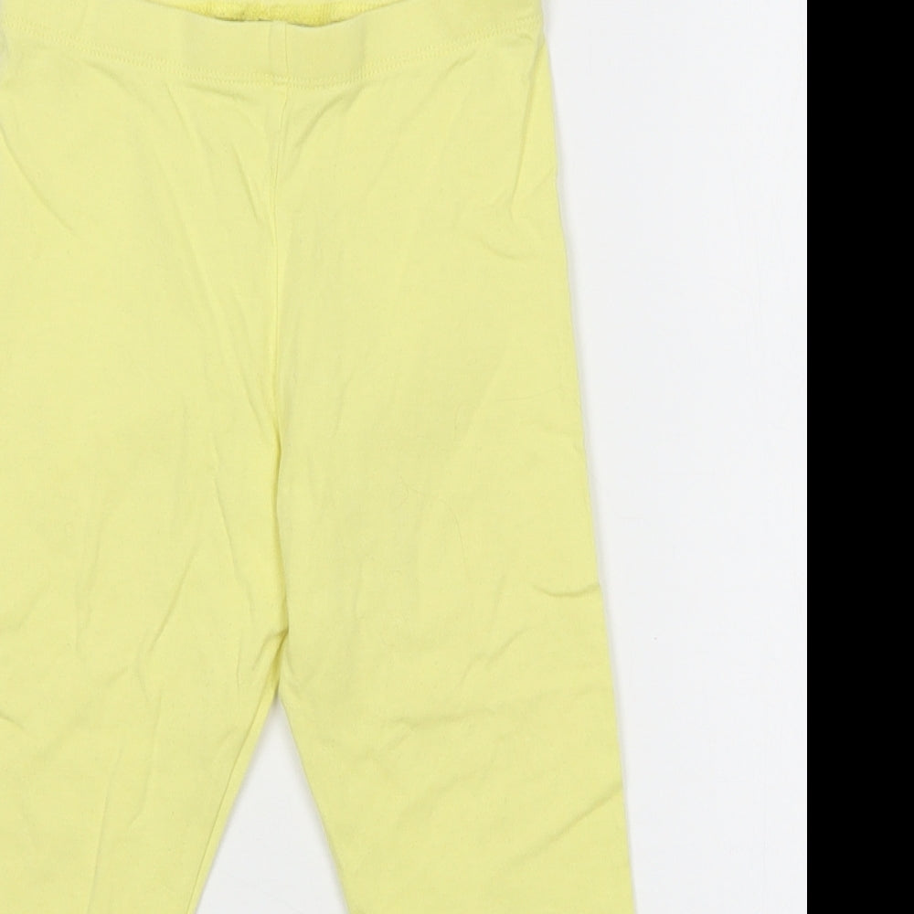 Lupilu Girls Yellow  Cotton Jegging Trousers Size 5-6 Years  Regular  - Leggings