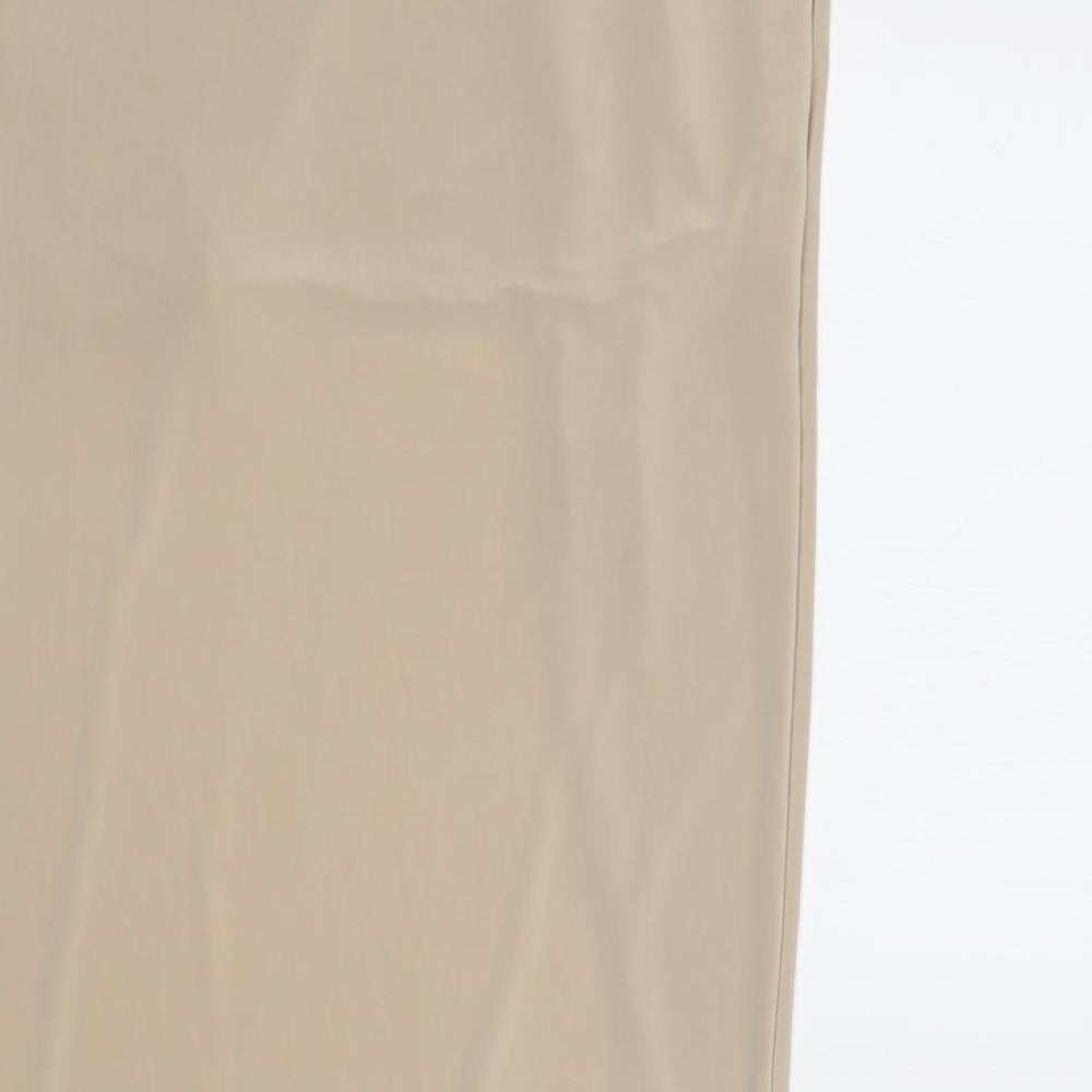 Boohoo Womens Beige  Polyacrylate Fibre Maxi Skirt Size 12