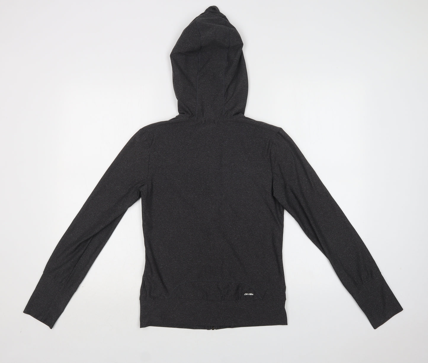 adidas Womens Grey  Polyester Full Zip Hoodie Size XS  Zip