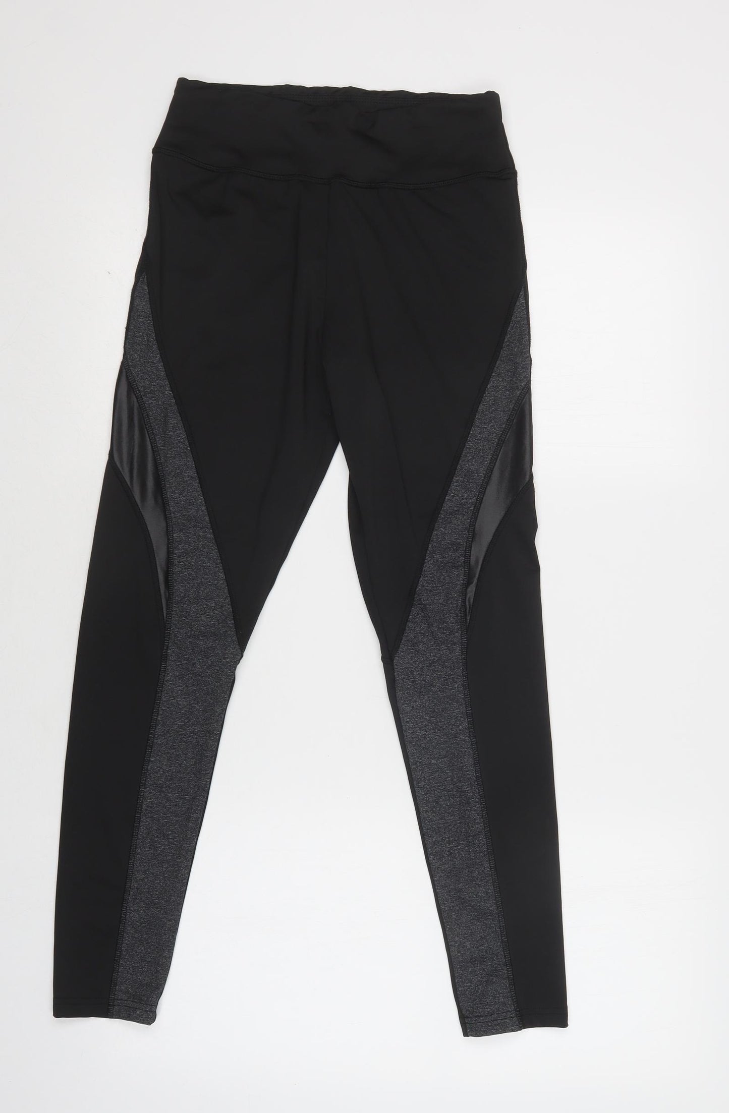 Sugar Pocket Womens Black  Polyester Compression Leggings Size M L28 in Regular