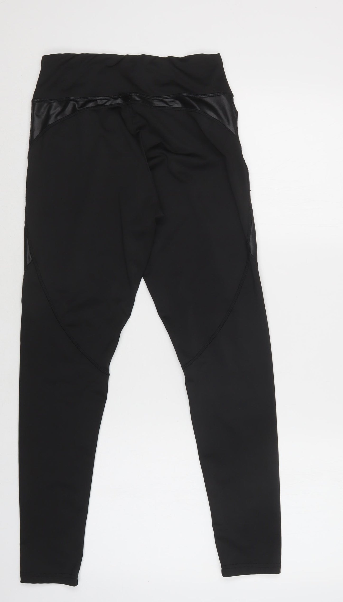 Sugar Pocket Womens Black  Polyester Compression Leggings Size M L28 in Regular