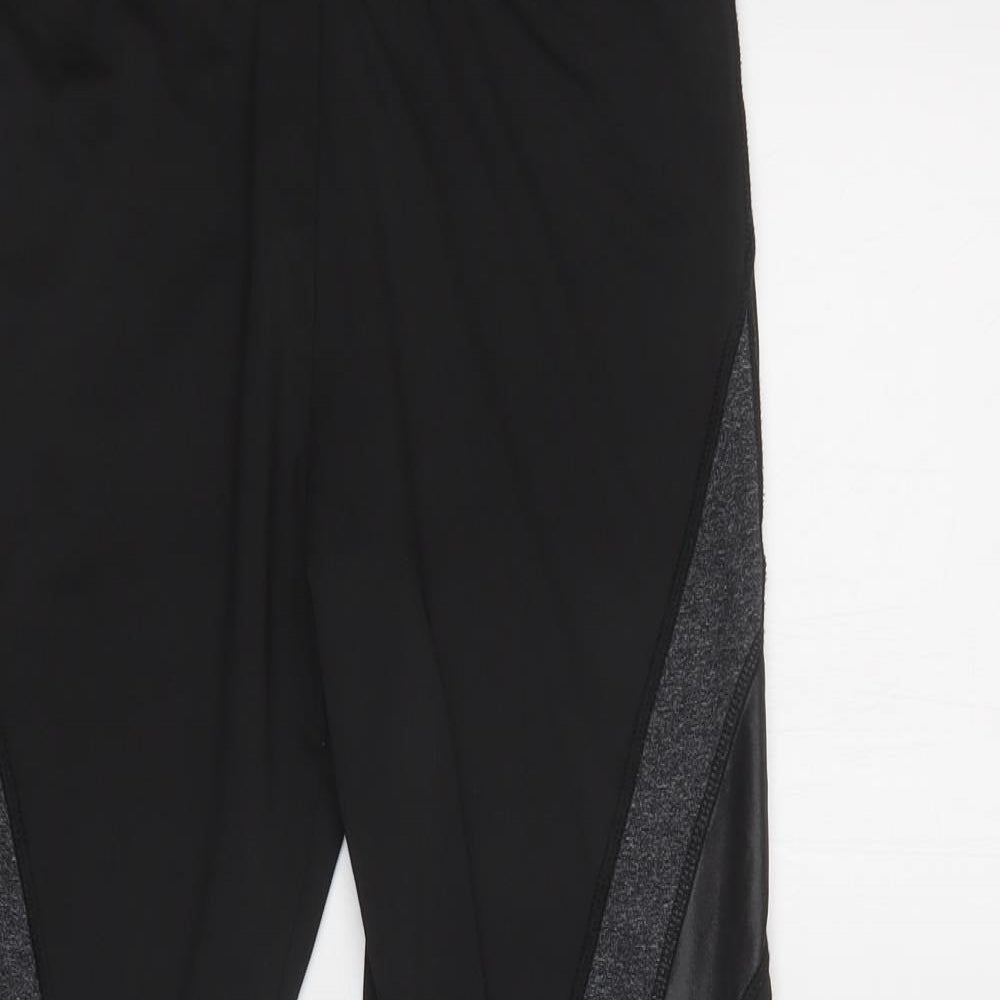Sugar Pocket Womens Black  Polyester Compression Leggings Size M L28 in Regular