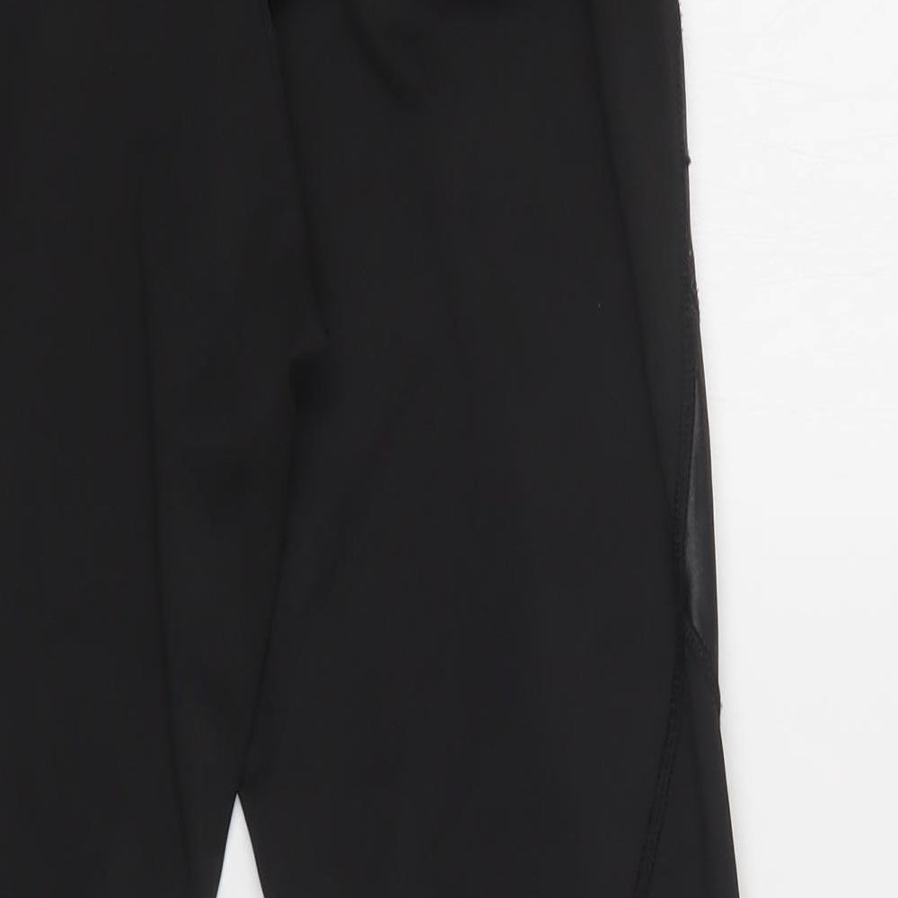 Sugar Pocket Womens Black  Polyester Compression Leggings Size M L28 in Regular