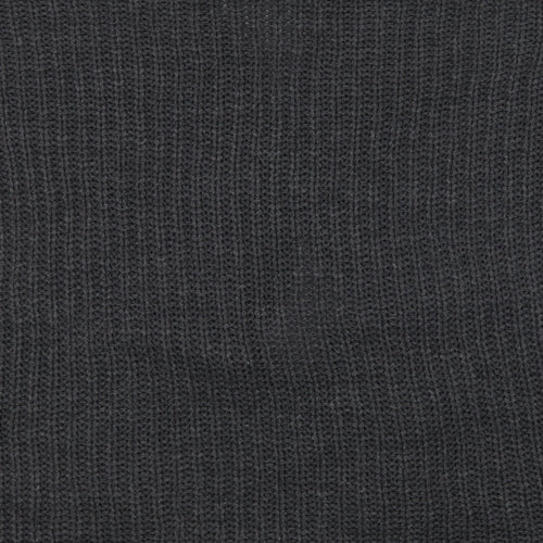 Boohoo Womens Grey V-Neck  Acrylic Cardigan Jumper Size L