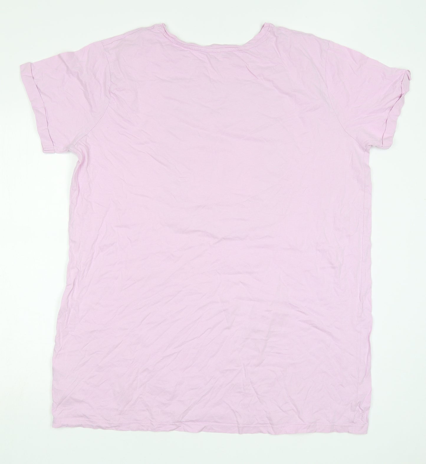 Primark Womens Pink Solid Cotton Top Pyjama Top Size 18   - Friends