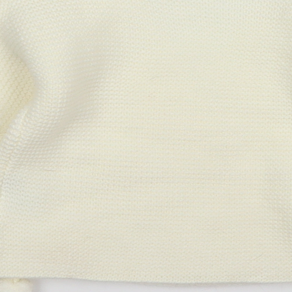 Preworn Girls Ivory  Acrylic Pullover Jumper Size 9-12 Months  Pullover