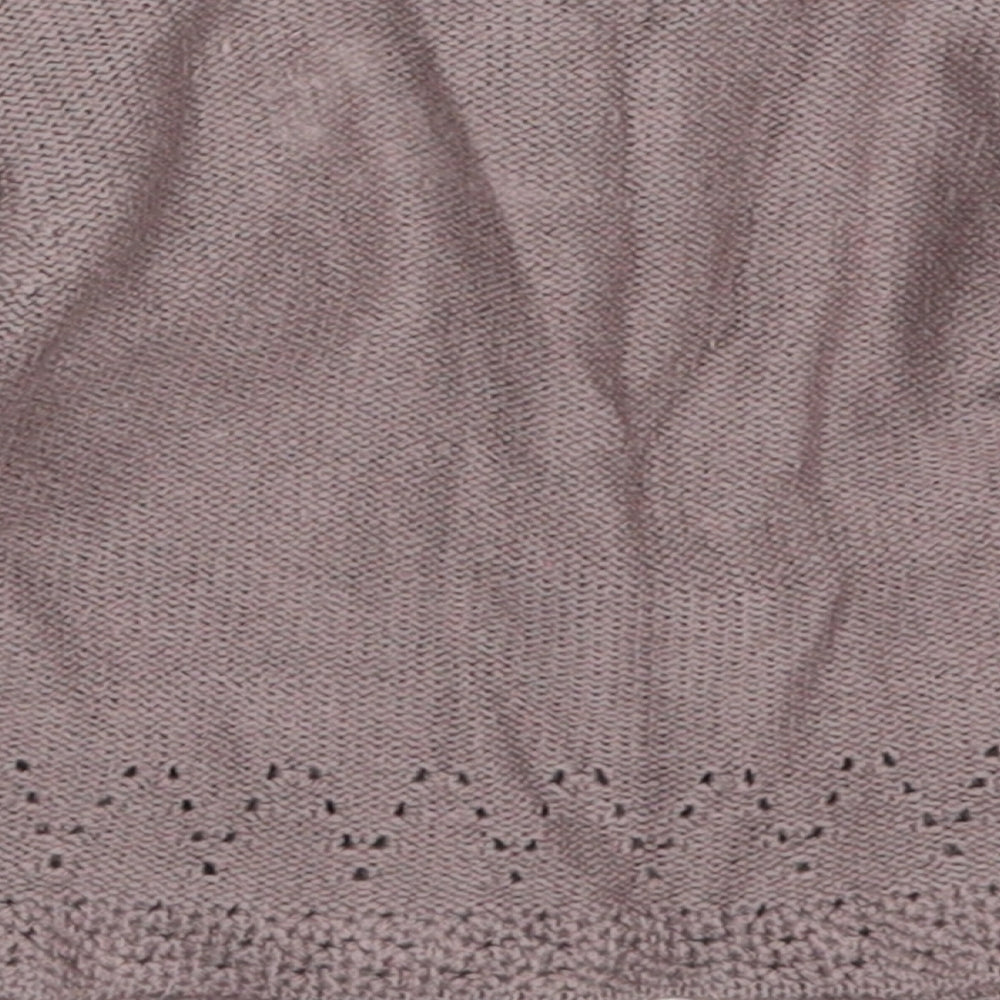M&Co Girls Brown  Acrylic Cardigan Jumper Size 9-12 Months  Button