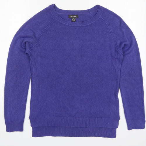 Primark Womens Purple Round Neck  Acrylic Pullover Jumper Size 10