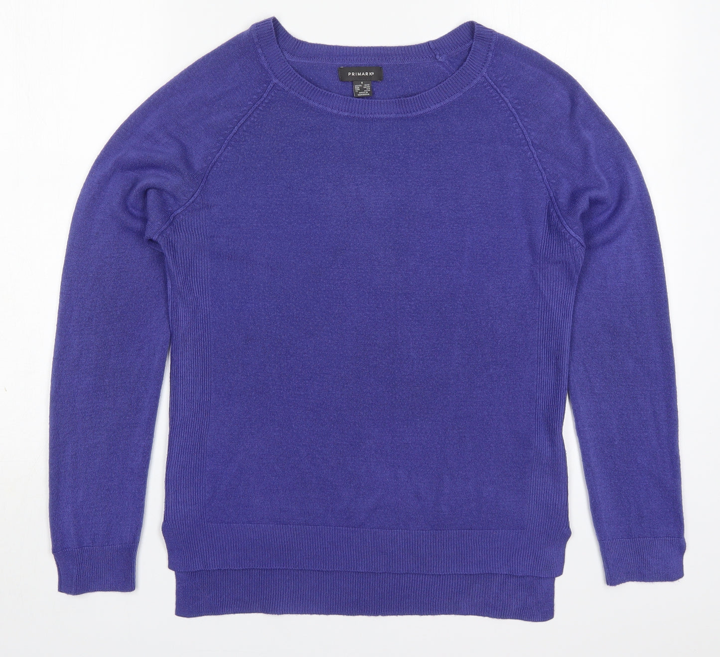 Primark Womens Purple Round Neck  Acrylic Pullover Jumper Size 10