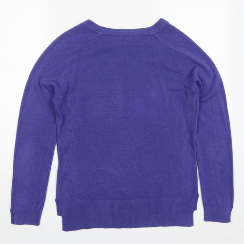 Primark Womens Purple Round Neck  Acrylic Pullover Jumper Size 10