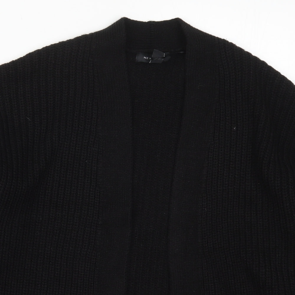 New Look Womens Black V-Neck  Acrylic Cardigan Jumper Size S