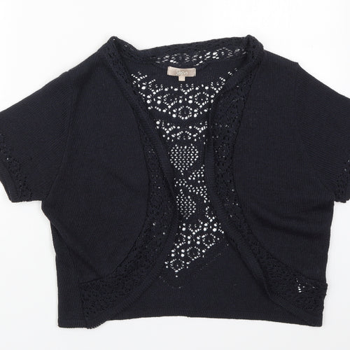 Soon Womens Blue V-Neck  Acrylic Cardigan Jumper Size 16