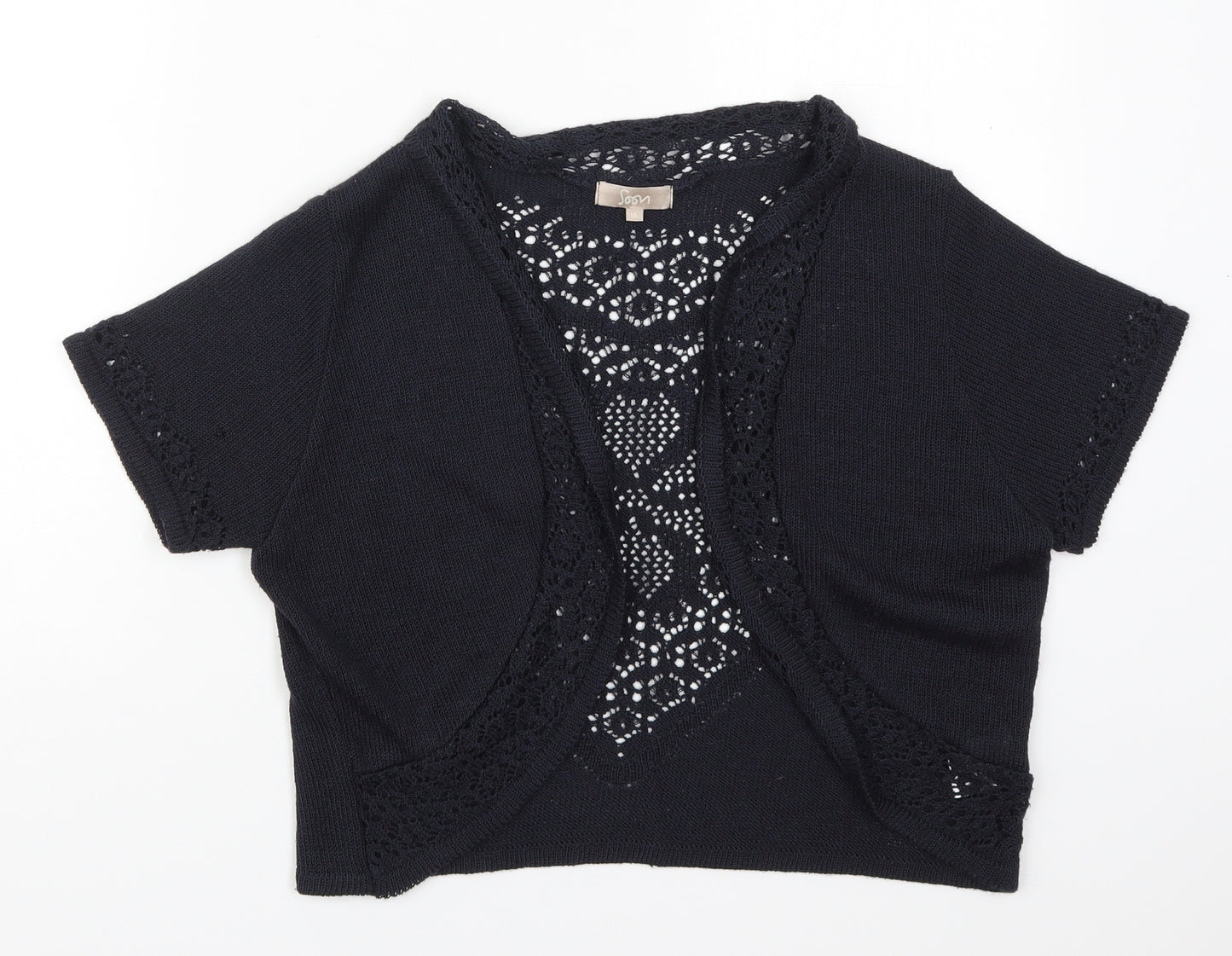 Soon Womens Blue V-Neck  Acrylic Cardigan Jumper Size 16