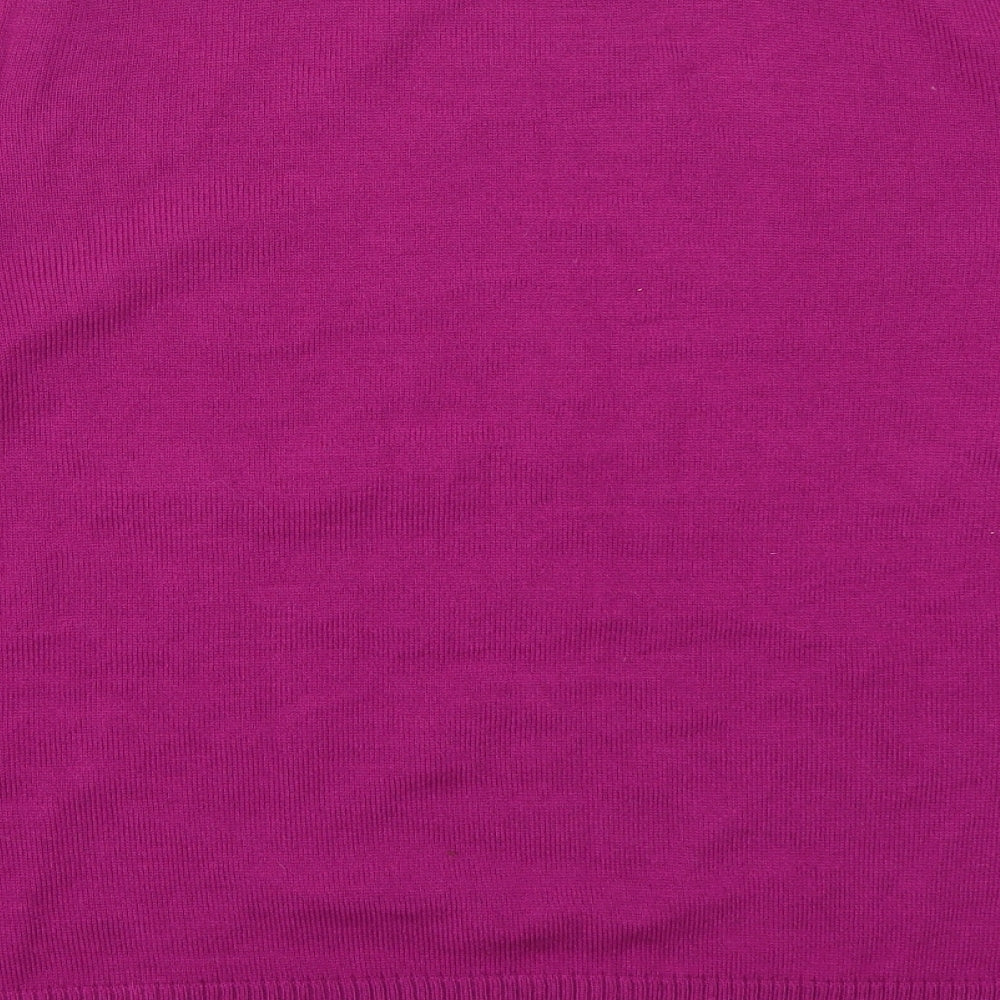 Arcadia Womens Pink Round Neck  Acrylic Pullover Jumper Size 18