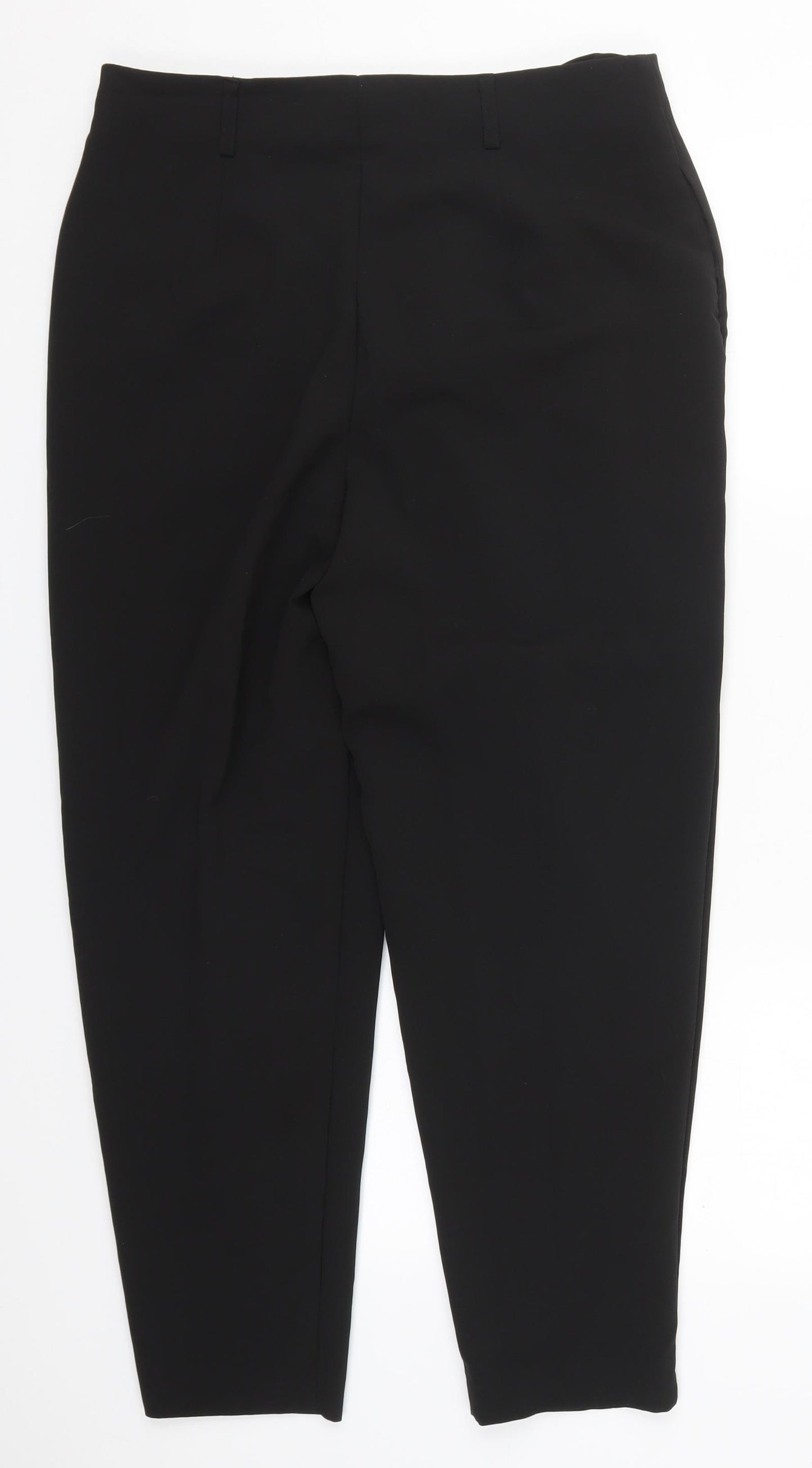 New Look Womens Black  Polyester Trousers  Size 14 L27 in Regular Zip