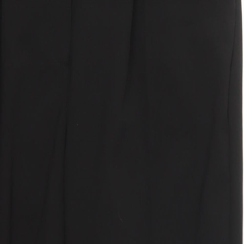 New Look Womens Black  Polyester Trousers  Size 14 L27 in Regular Zip