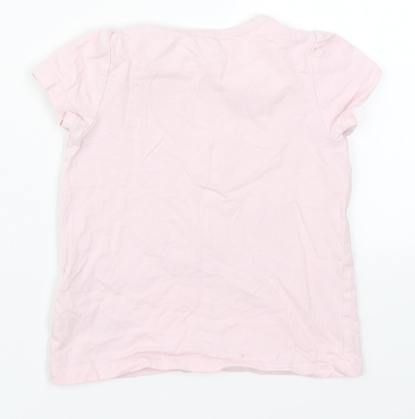 Nutmeg Girls Pink  Cotton Basic T-Shirt Size 18-24 Months Crew Neck Pullover - I Love Nana