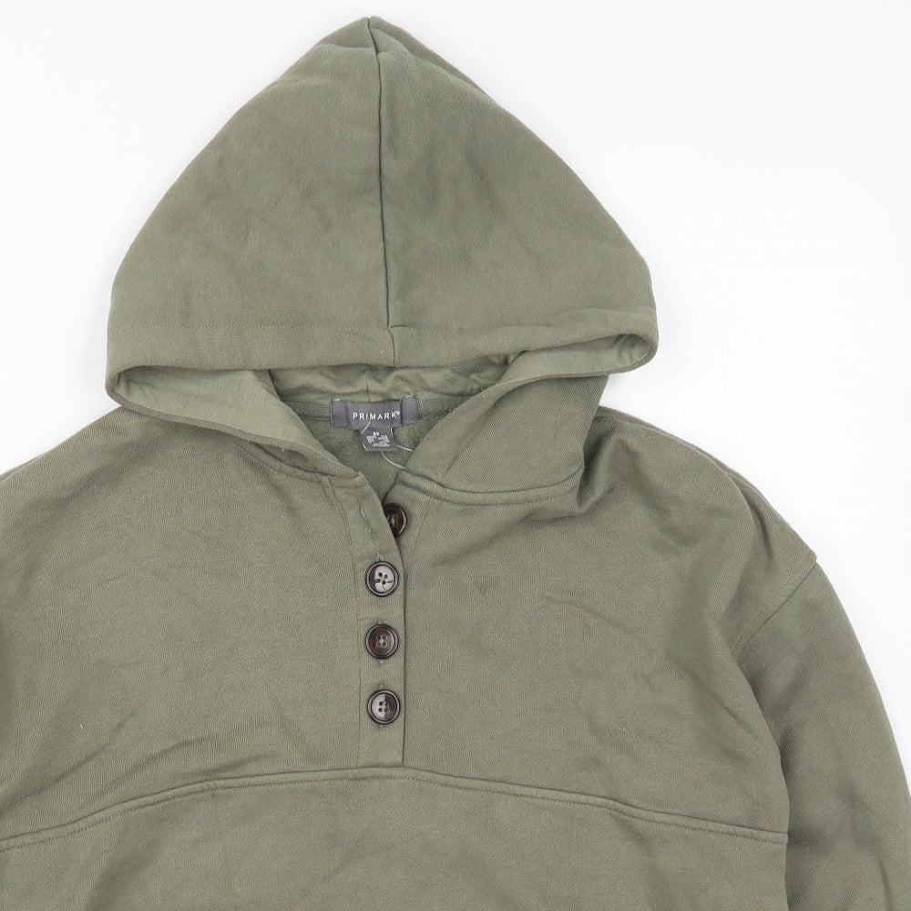 Primark Womens Green  Polyester Pullover Hoodie Size 6  Pullover